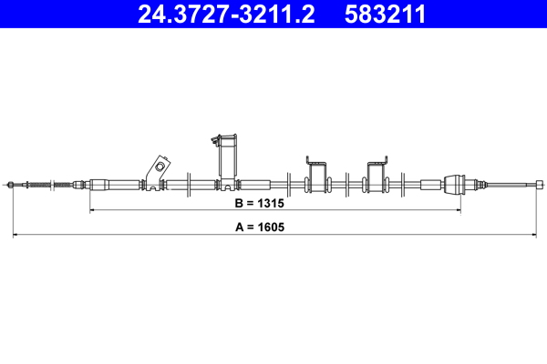 Handremkabel ATE 24.3727-3211.2