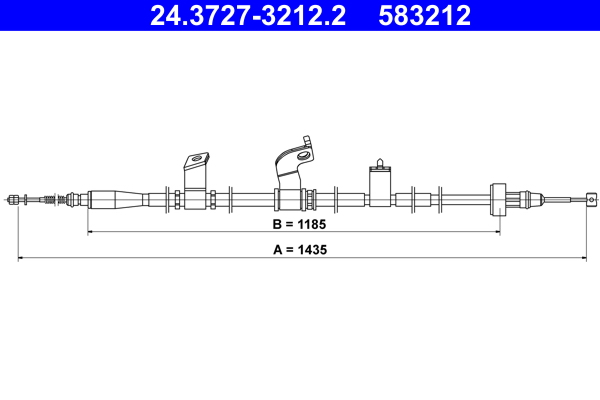 Handremkabel ATE 24.3727-3212.2