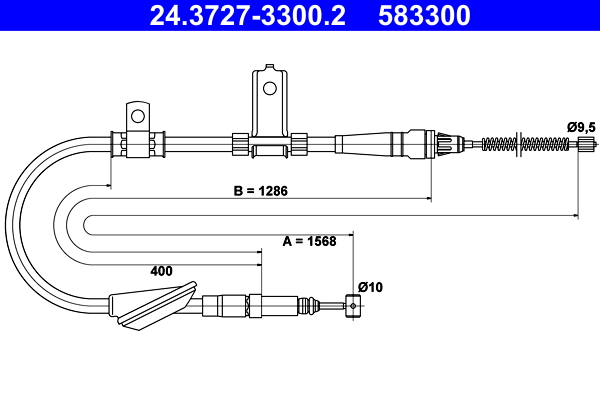 Handremkabel ATE 24.3727-3300.2