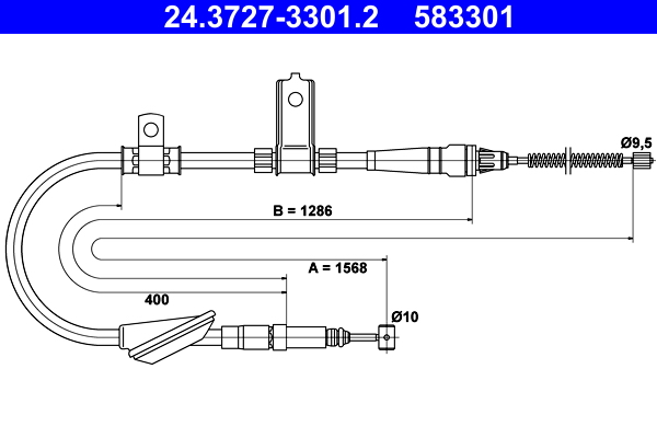 Handremkabel ATE 24.3727-3301.2