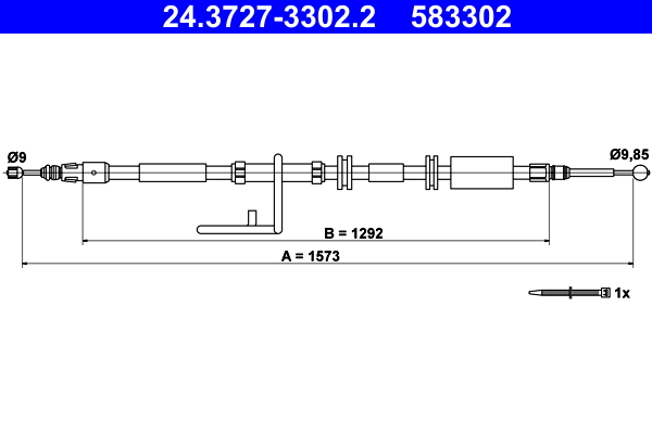 Handremkabel ATE 24.3727-3302.2