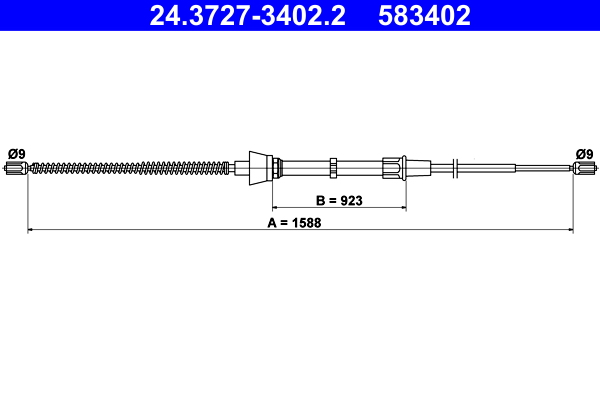 Handremkabel ATE 24.3727-3402.2