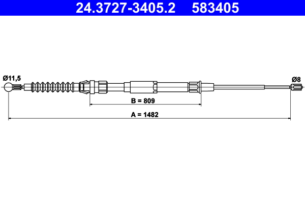 Handremkabel ATE 24.3727-3405.2