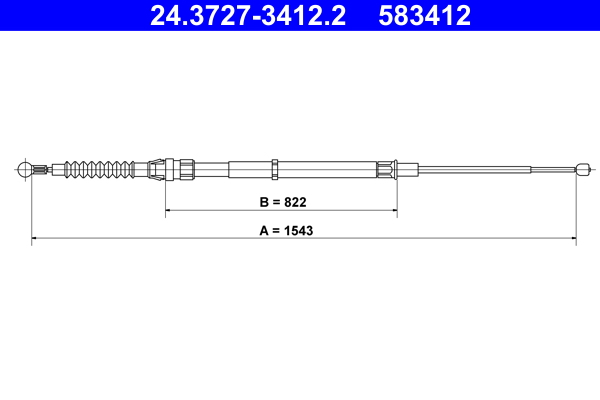 Handremkabel ATE 24.3727-3412.2