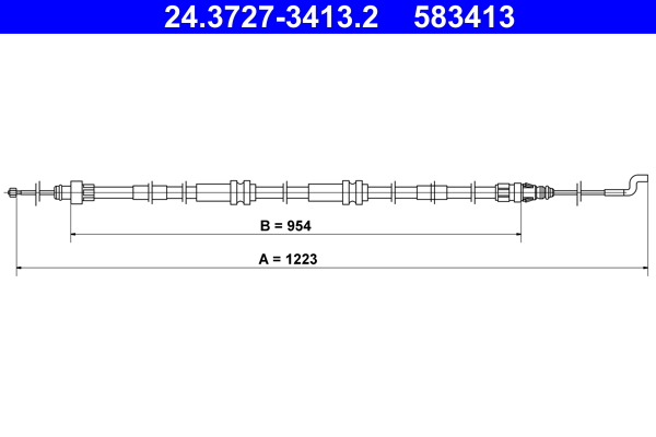 Handremkabel ATE 24.3727-3413.2