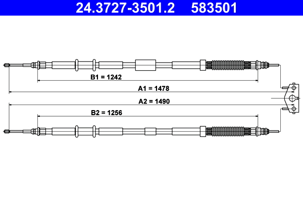 Handremkabel ATE 24.3727-3501.2