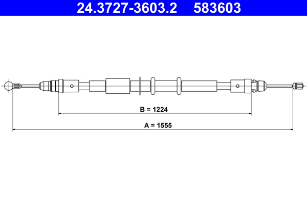 Handremkabel ATE 24.3727-3603.2