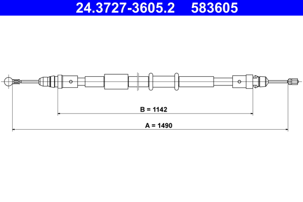 Handremkabel ATE 24.3727-3605.2