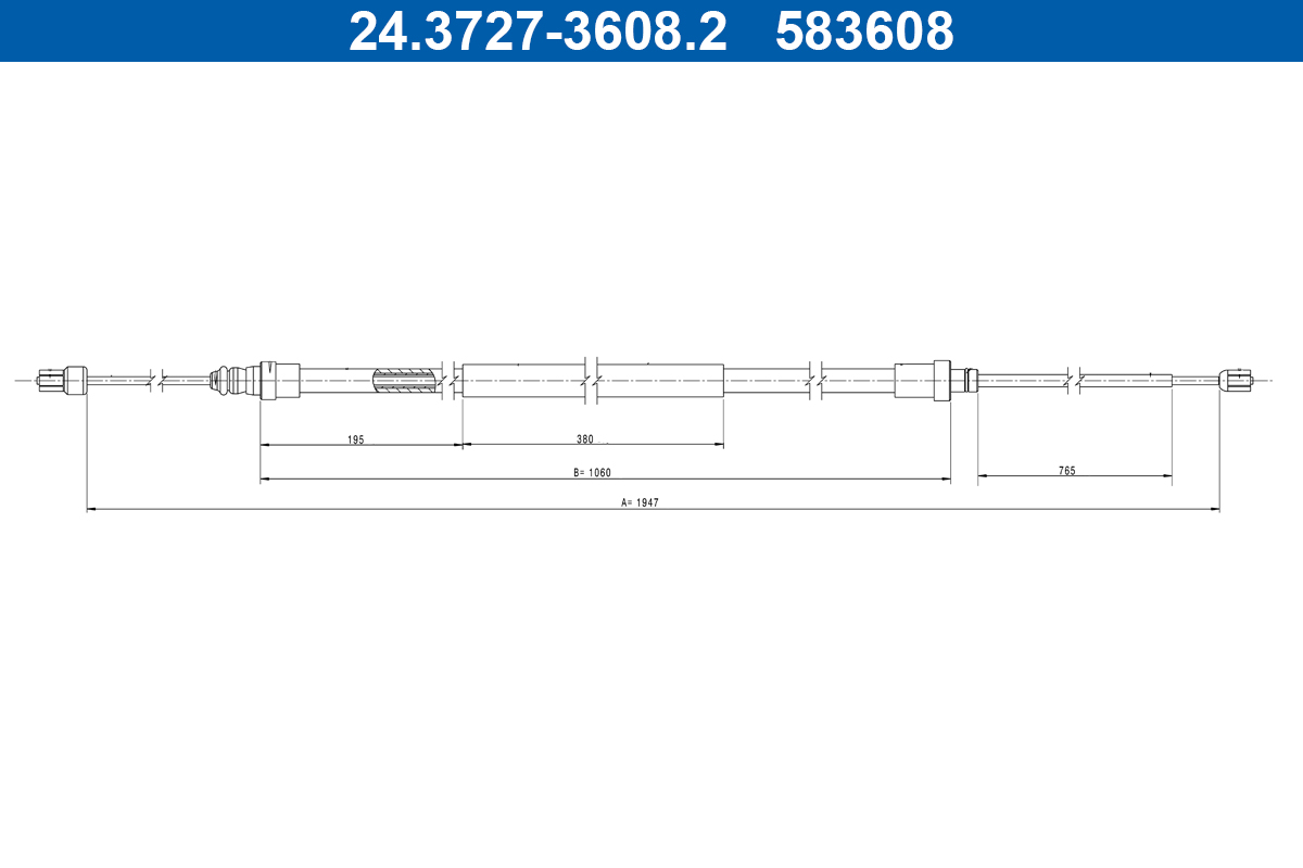 Handremkabel ATE 24.3727-3608.2