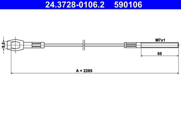 Koppelingskabel ATE 24.3728-0106.2