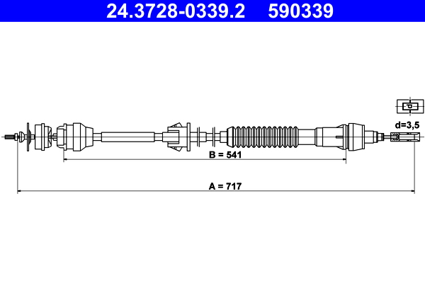 Koppelingskabel ATE 24.3728-0339.2