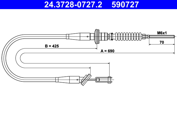 Koppelingskabel ATE 24.3728-0727.2