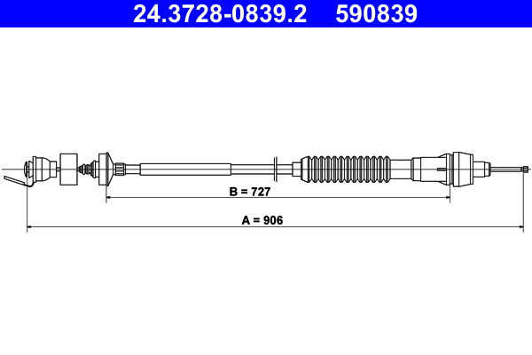 Koppelingskabel ATE 24.3728-0839.2