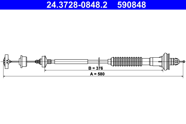 Koppelingskabel ATE 24.3728-0848.2