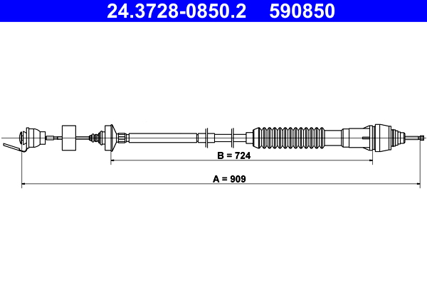 Koppelingskabel ATE 24.3728-0850.2