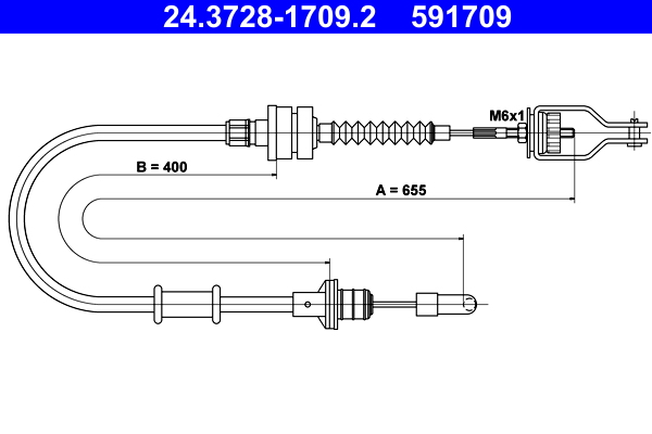 Koppelingskabel ATE 24.3728-1709.2