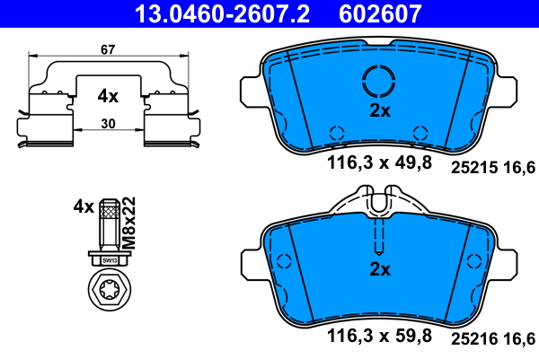 Remblokset ATE 13.0460-2607.2