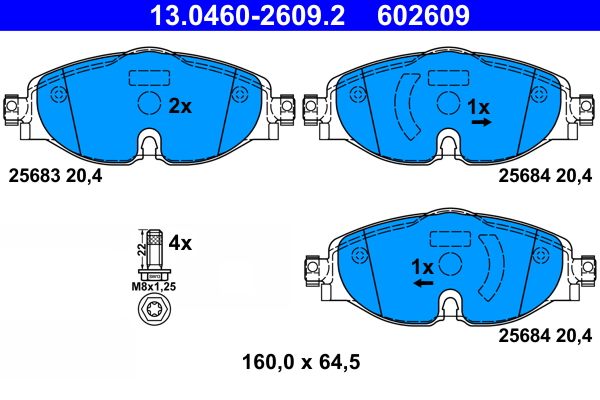 Remblokset ATE 13.0460-2609.2