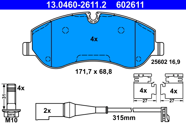 Remblokset ATE 13.0460-2611.2