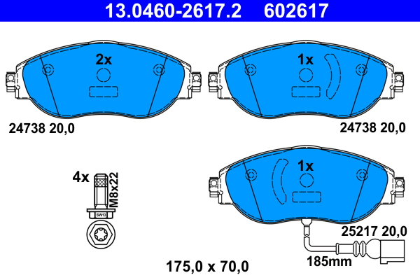 Remblokset ATE 13.0460-2617.2