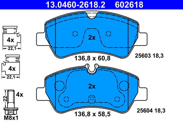 Remblokset ATE 13.0460-2618.2