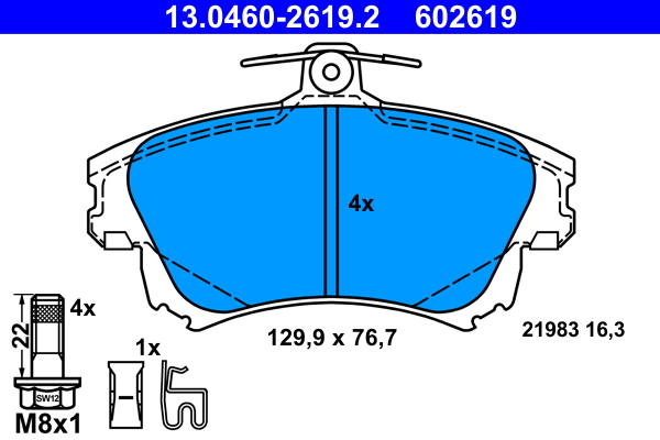 Remblokset ATE 13.0460-2619.2