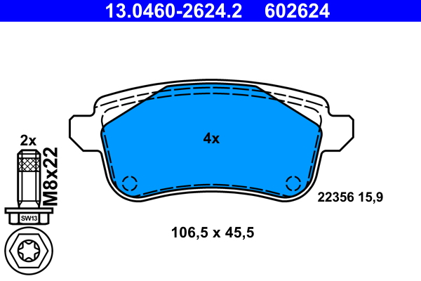 Remblokset ATE 13.0460-2624.2