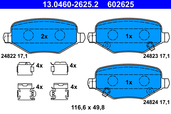 Remblokset ATE 13.0460-2625.2