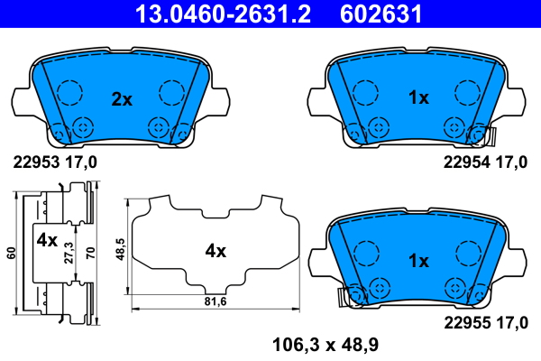 Remblokset ATE 13.0460-2631.2