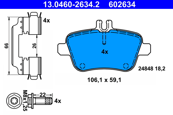 Remblokset ATE 13.0460-2634.2