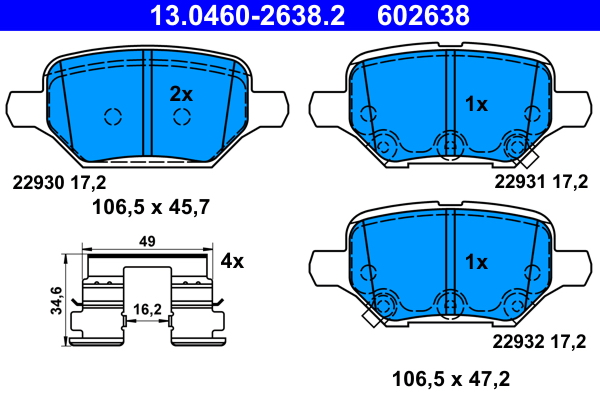 Remblokset ATE 13.0460-2638.2