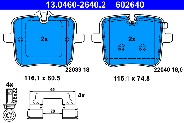 Remblokset ATE 13.0460-2640.2