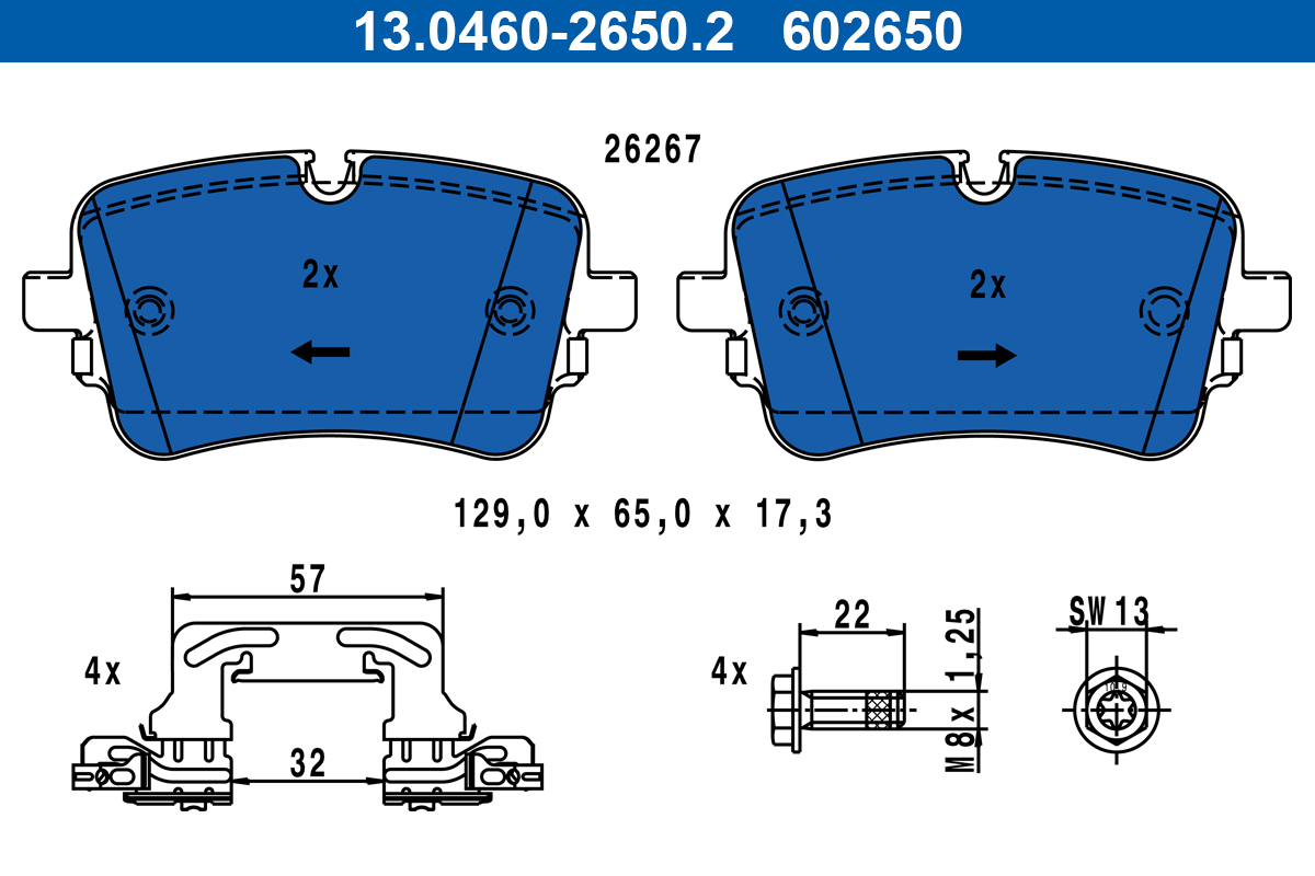 Remblokset ATE 13.0460-2650.2