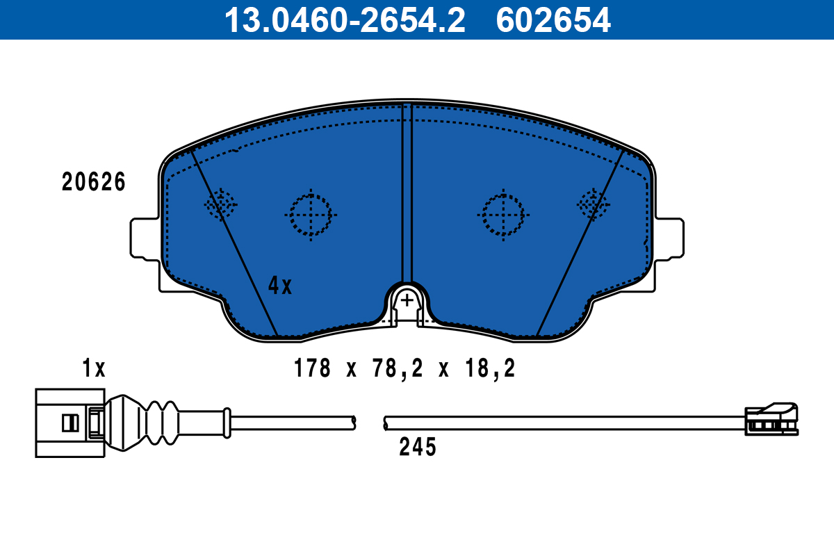 Remblokset ATE 13.0460-2654.2