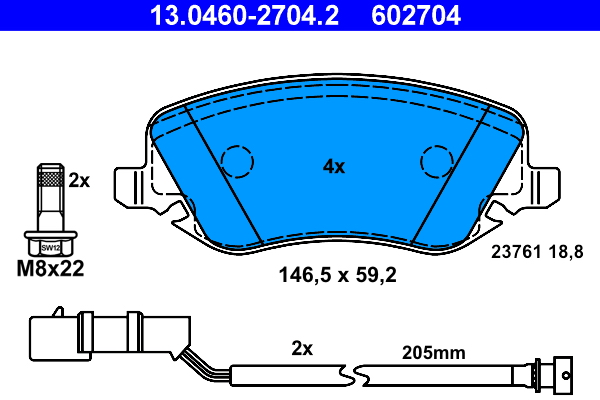 Remblokset ATE 13.0460-2704.2