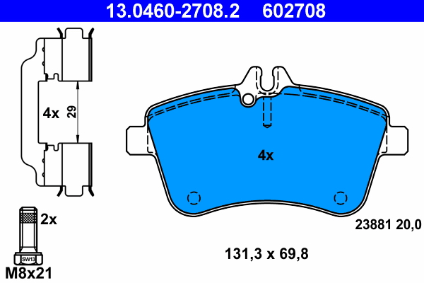 Remblokset ATE 13.0460-2708.2