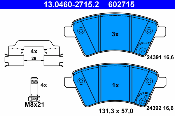 Remblokset ATE 13.0460-2715.2