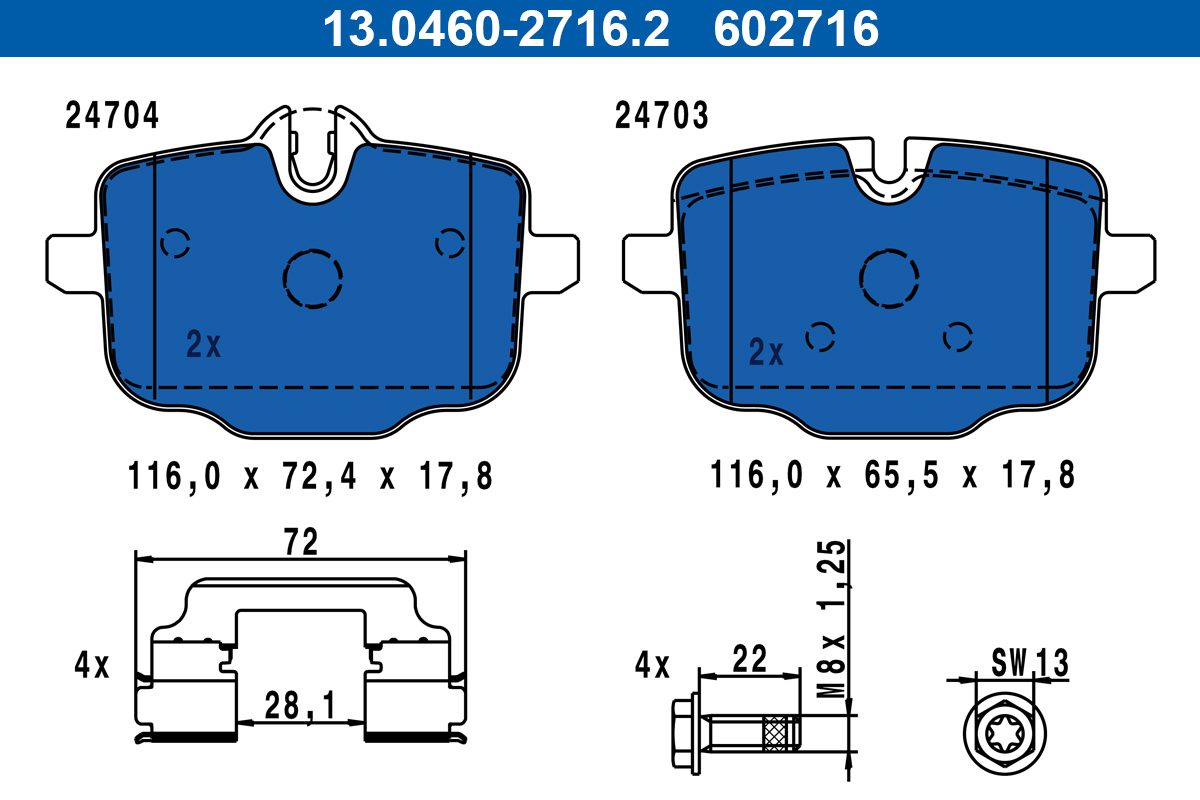 Remblokset ATE 13.0460-2716.2