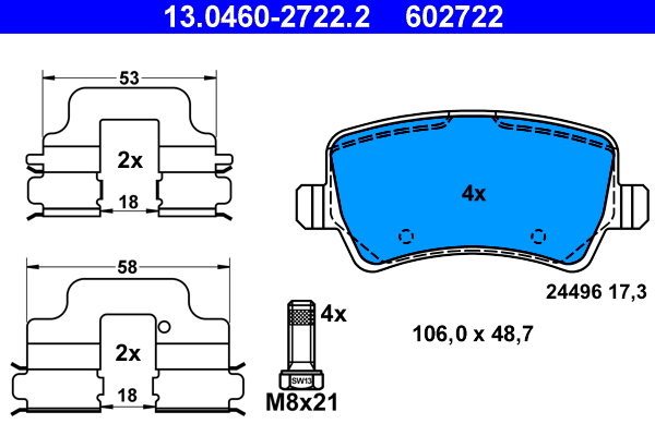 Remblokset ATE 13.0460-2722.2