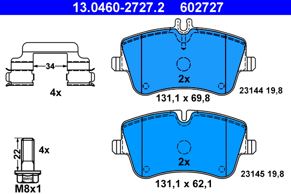 Remblokset ATE 13.0460-2727.2