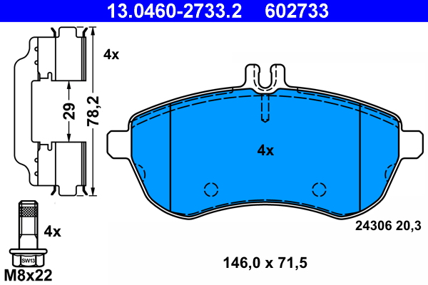 Remblokset ATE 13.0460-2733.2