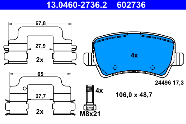 Remblokset ATE 13.0460-2736.2