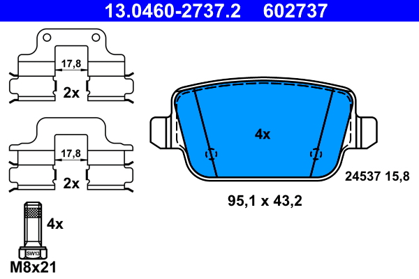 Remblokset ATE 13.0460-2737.2