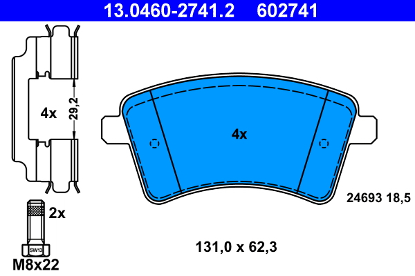 Remblokset ATE 13.0460-2741.2