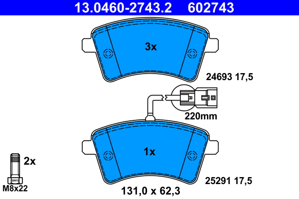 Remblokset ATE 13.0460-2743.2