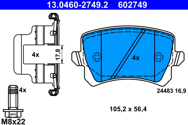 Remblokset ATE 13.0460-2749.2