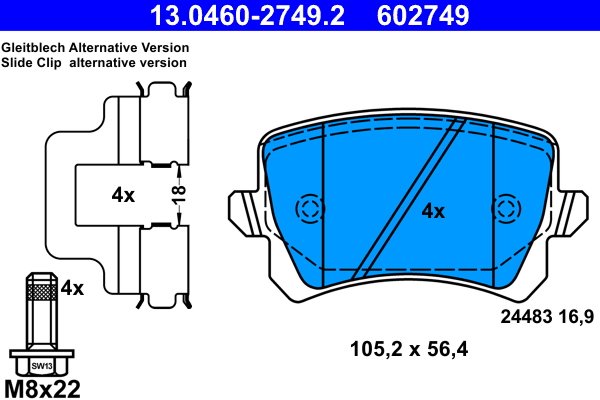 ATE Remblokset 13.0460-2749.2