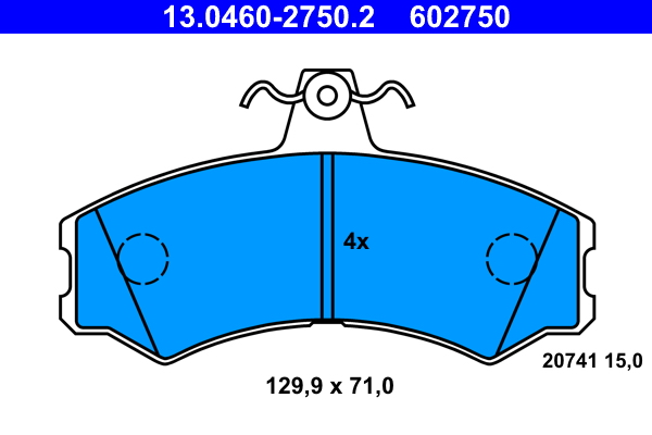 Remblokset ATE 13.0460-2750.2