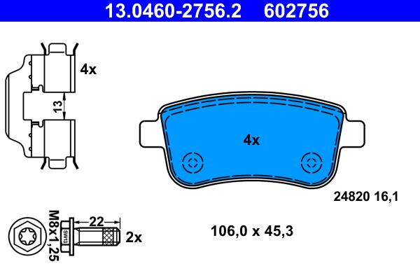 Remblokset ATE 13.0460-2756.2