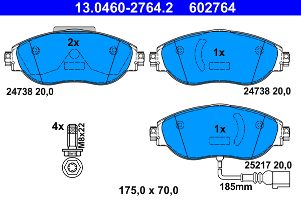 Remblokset ATE 13.0460-2764.2